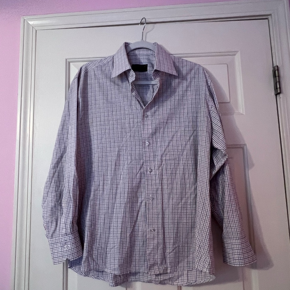 Men's Stylish Checkered Button-Down Shirt Custom Made